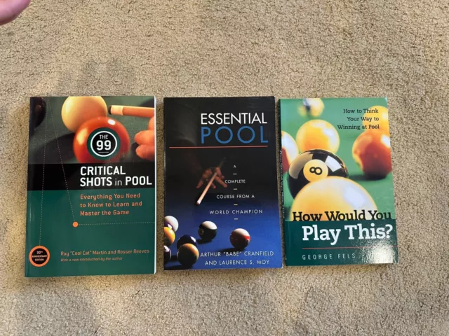 Lot Of 3 Instructional Pool Billiards Books