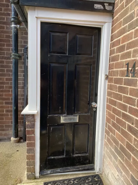 External Traditional Wooden Front Door - Black