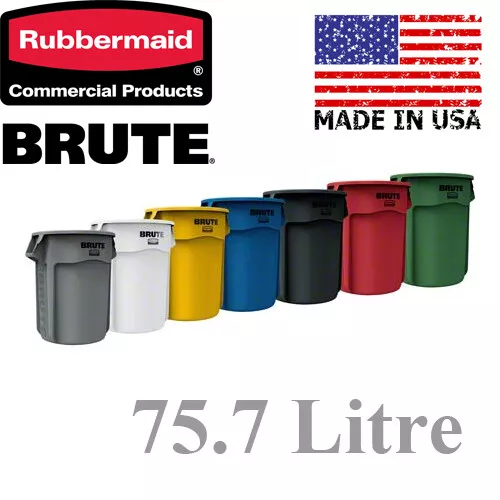 Rubbermaid BRUTE 76 Litre 2620 Rubbish Container Trash Bin Made in the USA
