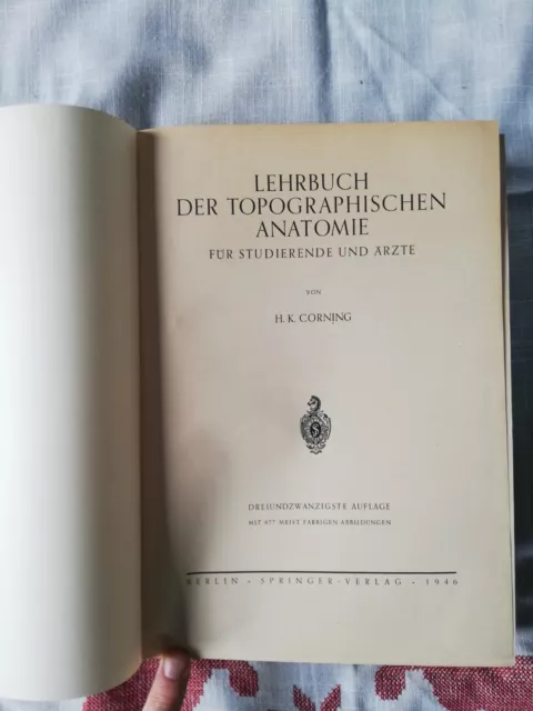 Altes Medizinbuch: Lehrbuch der Topographischen Anatomie