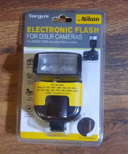 TARGUS TG-DL20N ELECTRONIC FLASH for NIKON DSLR CAMERAS w/ TILT HEAD FEATURE NEW