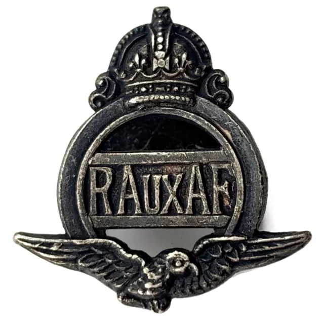 Original WW2 Royal Auxiliary Air Force AAF RAF RAAF Silver Lapel Badge