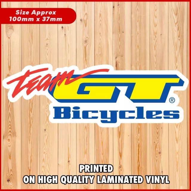 Gt Bicycle Team Old School Bmx Mtb Sticker Decal Logo Laptop Man Cave Skateboard