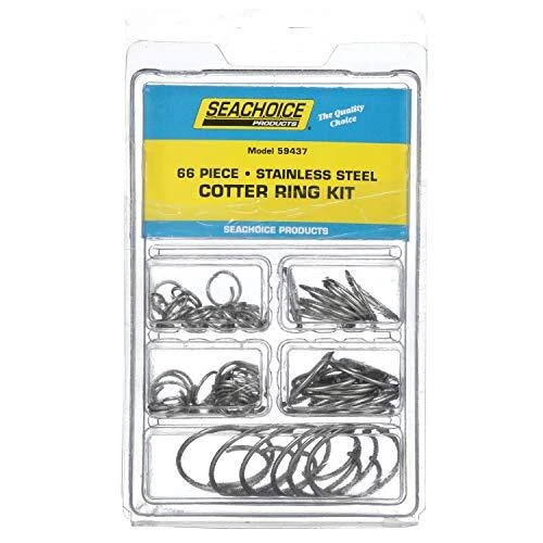 Stainless Steel Cotter Ring Kit, 66 Piece, All Popular Sizes