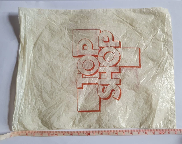VINTAGE 1980S TOP Shop Small Plastic Bag 22cm x 17cm £4.00 PicClick UK