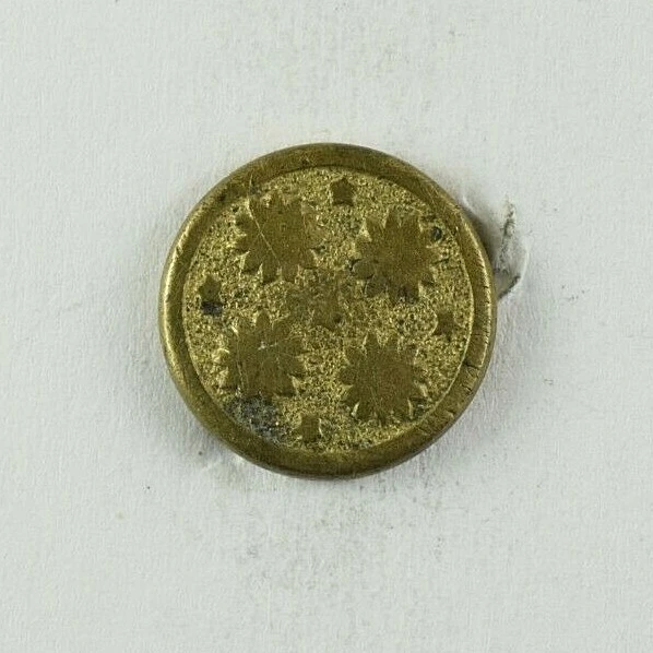 1820s-30s 1-Piece Golden Age 4 Spikeballs Design Button E3DT