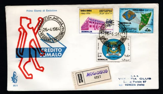 Somalia  1964, FDC Venetia Club  (35/s), CREDITO SOMALO