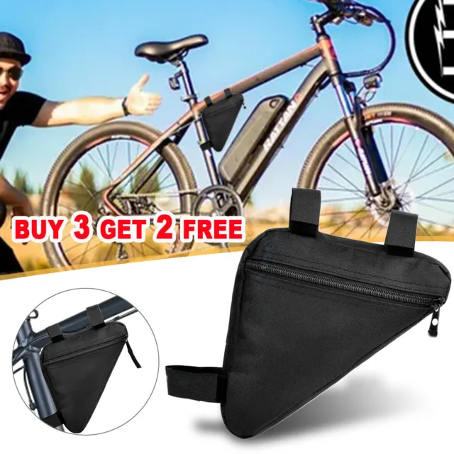 Mountain Bike Front Tube Frame Handlebar Triangle Bag Oxford Cloth Cycling Pouch