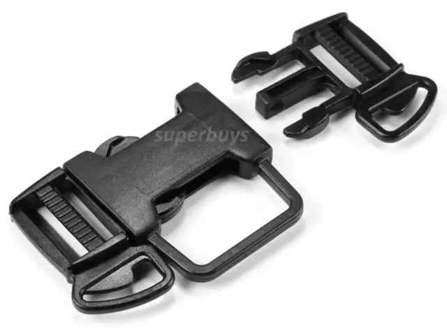Centre Lock 38mm Side Release Buckle Safety Clip Cord Strap Backpack Bag  Center