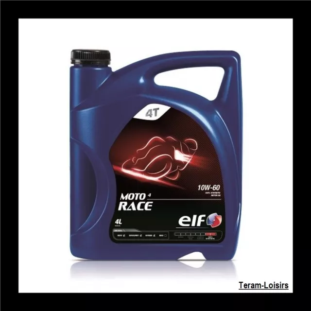 4L Litres Huile Moto ELF MOTO 4 RACE 10W60 MA2 API SL