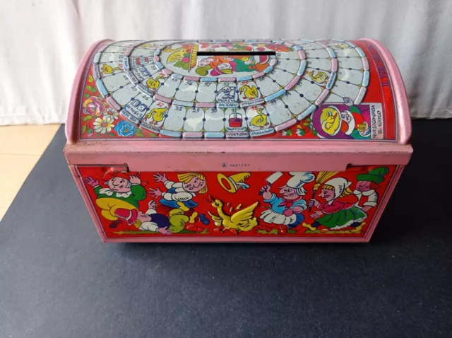 Gioco dell'oca SPERLARI scatola di latta vintage tin box non comune