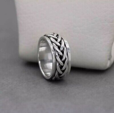 Ring 925 Sterling Silver Ring Spinner Ring designer rope Handmade Ring Jewelry