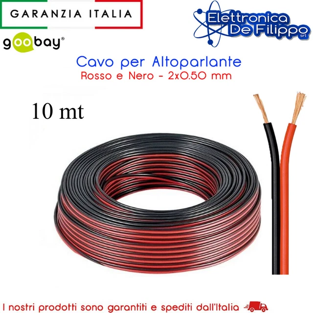 Cavo Per Altoparlanti DeleyCON 10m - 2x0,75mm² Alluminio Rivestito Rame, Nero/Rosso Per HiFi E Home Cinema - Foto 5