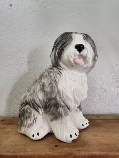 Ceramic Old English Sheepdog Extra Large 41cm Tall Fireside Ceramic Dog