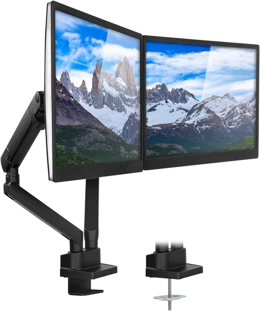 DUAL MONITOR ARM Mount Desk Stand Premium Quality Articulating