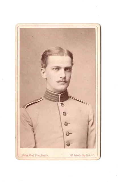 CDV Foto Soldat -  Berlin 1880er