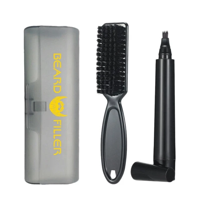 Kit penna riempimento barba matita barbiere lunga durata riparazione baffi maschi naturali W8I6