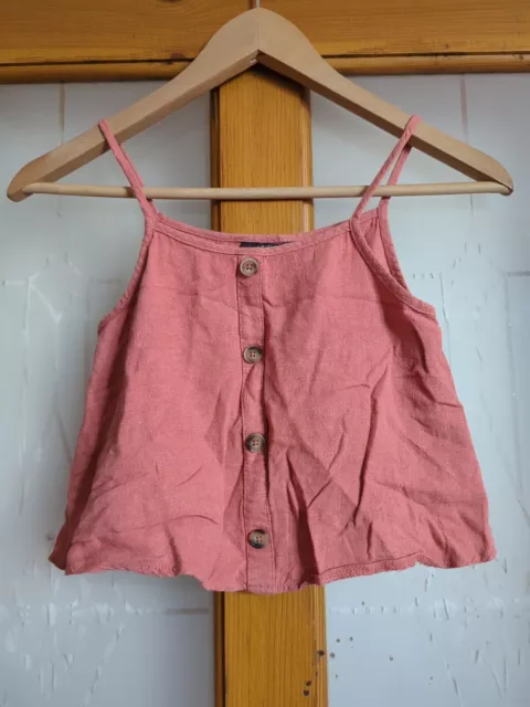 Primark 9-10 Years Terracotta Sleeveless Thin Strap Top