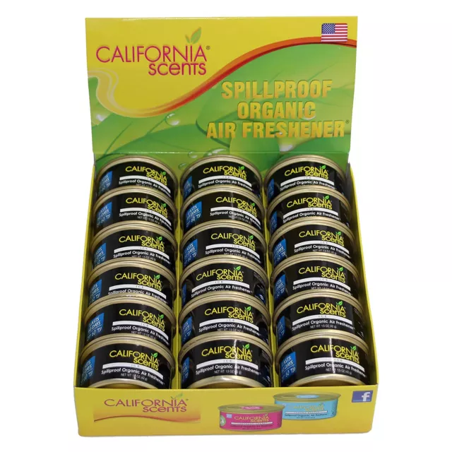 California Scents Car Air Freshener Spillproof Can Organic Fragrance Ice Scent