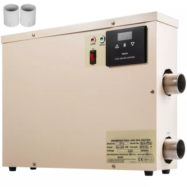 VEVOR 11KW 240V Electric Swimming Pool Water Heater Thermostat Hot Tub Spa