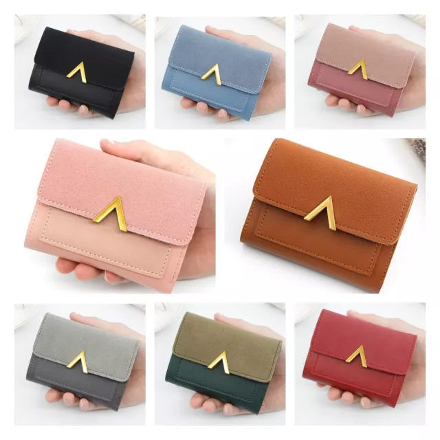 Women Money Purses Coin Wallet Lady Leather Cash Card Fold Holder Gift Accessory