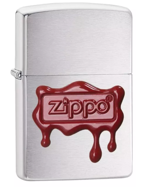 Zippo Lighter Wax Seal Design Street Chrome New In Box #29492