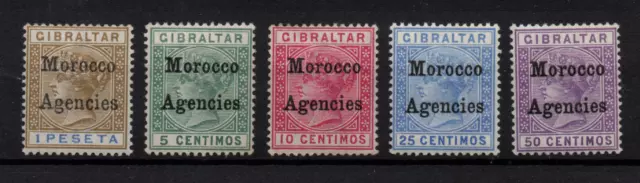 Morocco Agencies QV mint MH collection SG7, 9, 10, 12 & 14 WS36642