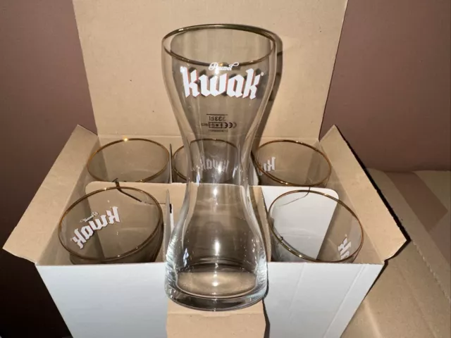 6 VERRES BIÈRE KWAK 33 CL NEUF.   Nouveaux !!