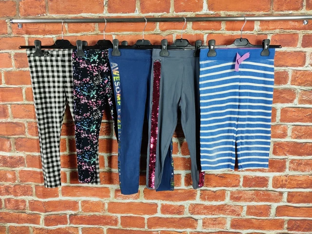 Pacchetto Ragazze Età 6-7 Anni Bordo Next M&S Ecc. Leggings Pantaloni Activewear 122Cm