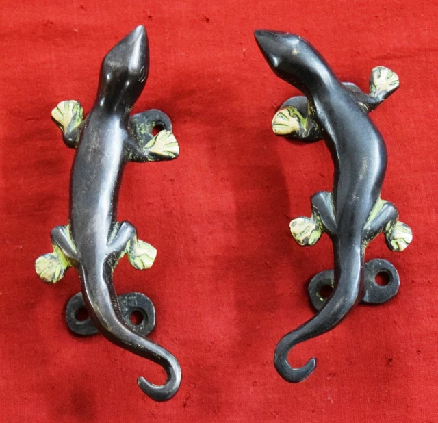 Alligator Monitor Lizard Shape Brass Door Handle Restaurant Vintage Style RD06