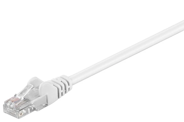 10x CAT 6 Netzwerkkabel, U/UTP; CAT 6-0200 U/UTP WEISS 2m SB