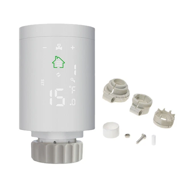 Thermostat intelligent avec adaptateurs pour compatibilité Danfoss (RAV et RAVL