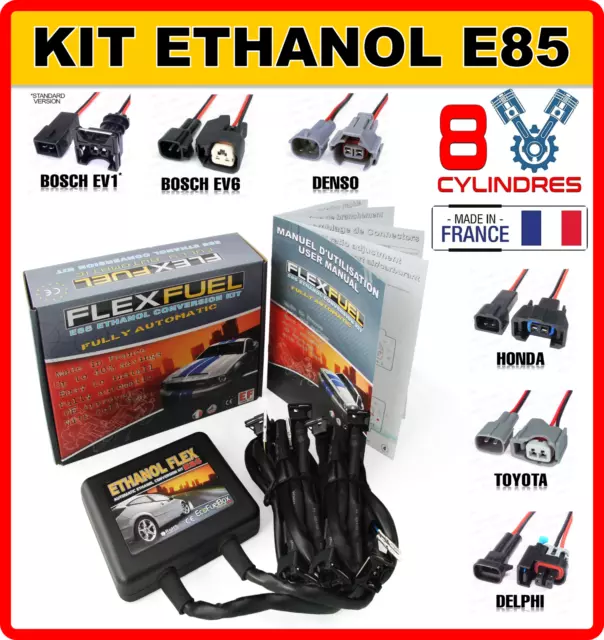 Kit Ethanol Flex 8 Cylindres, Boitier Ethanol E85 8 Cylindres Fabrique En France