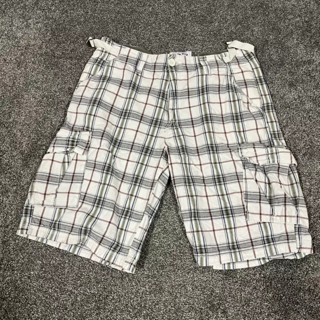 Vintage Triple 5 Soul Skateboard Plaid Cargo Shorts 34