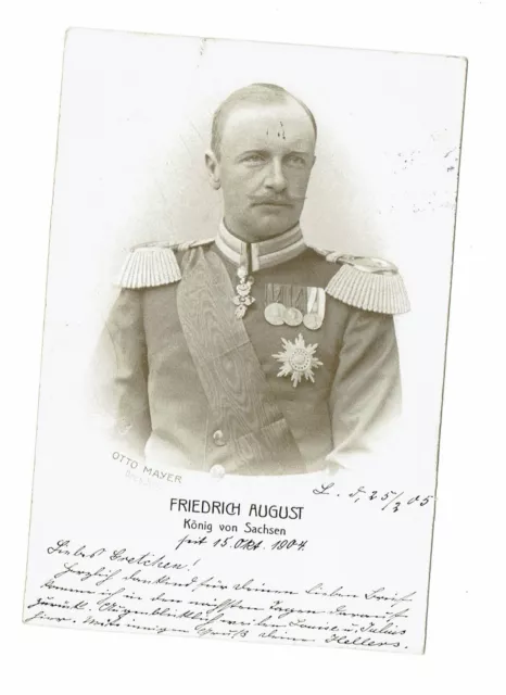 AK 1905 Friedrich August König von Sachsen Uniform
