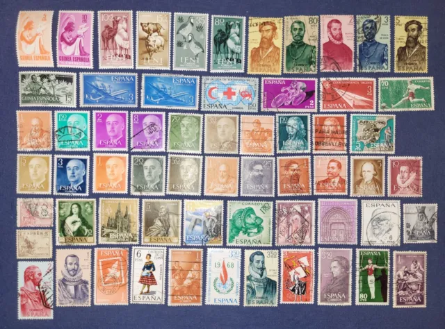 Lot62 Briefmarken 🇪🇸 Spanien & Kolonien Gestempelt Versch Jahrzehnte & Motive