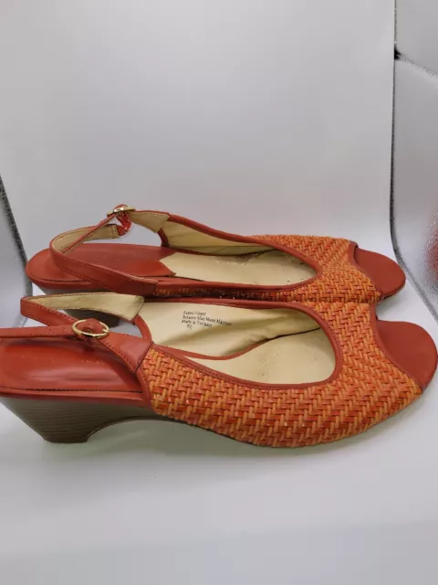 KELLY & KATIE Coral Open Toe Slingback Sandals Heels Size 9.5 ...
