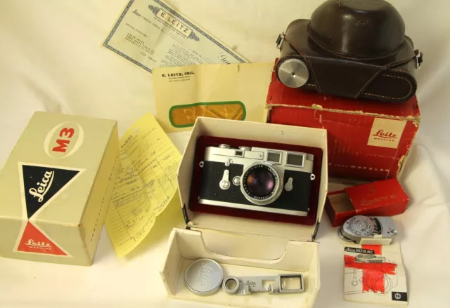 Leica M3 s/stroke w/ Summicron 50mm f2 outfit, MINT, boxed/papers, museum piece!