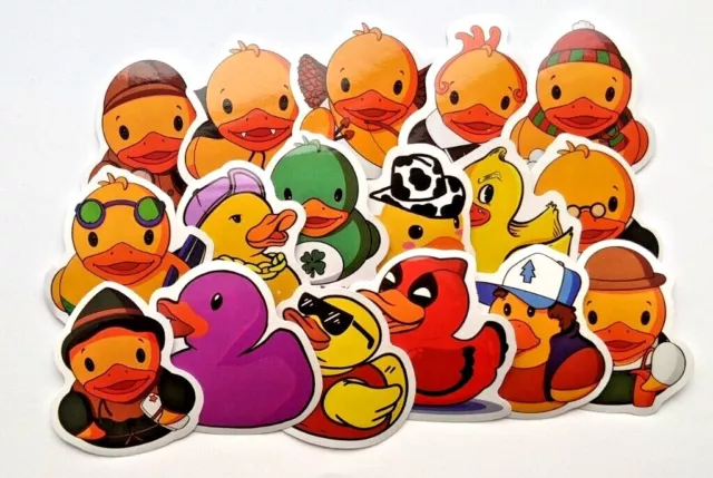 Rubber Duck Stickers 20/50 Waterproof Vinyl Sticker For Laptop Water Bottle Bike