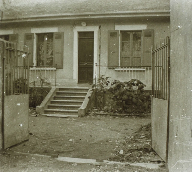 Maison Photo Stereo Amateur c1930 Plaque de verre Vintage V36L24n 