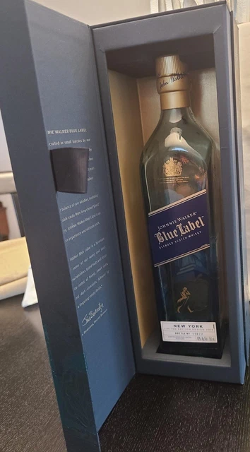 JOHNNY WALKER BLUE LABEL COLLECTOR'S  EDITION NEW YORK empty bottle with BOX
