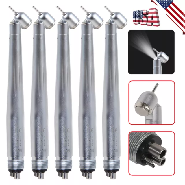 Dental 45 Degree LED Fiber Optic E-generator High Speed Handpiece Push