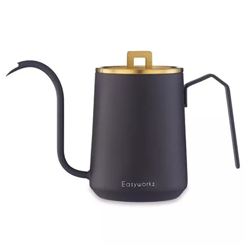 600ml de acero inoxidable cuello de cisne kettle kettle con boquilla larga y