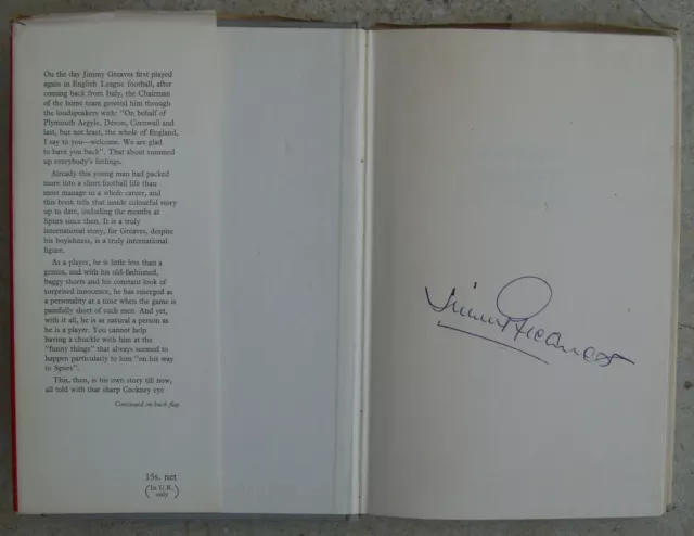 SIGNED BOOK - Jimmy Greaves  - 'A funny thing happened on my way to Spurs'