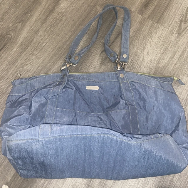 BAGGALLINI 16” Large 3 Compartment Travel Weekender Tote Bag Purse Blue