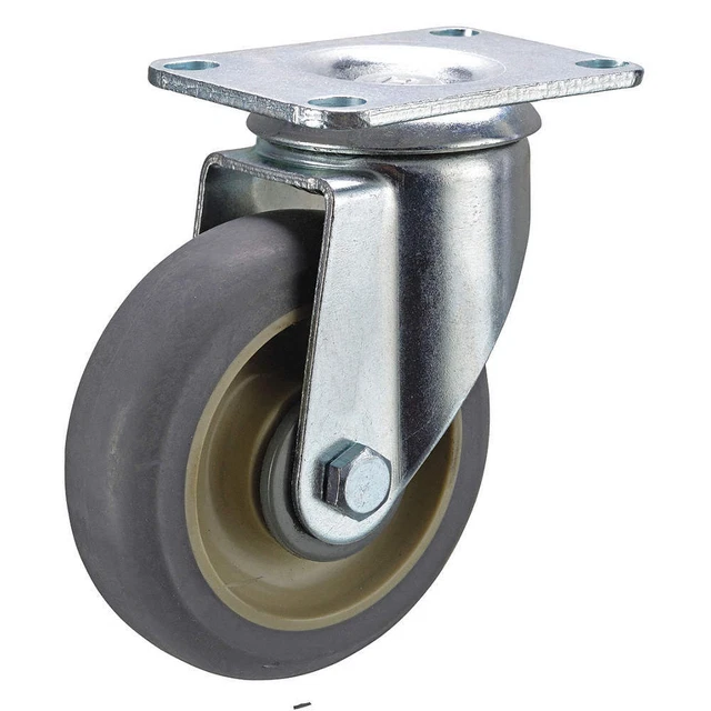 GRAINGER APPROVED P12S-RCP030K-12 Standard Plate Caster,Swivel,200 lb.