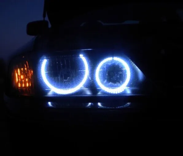 Bright White LED Headlight Halo Ring Kit for Lincoln LS 03-06 3