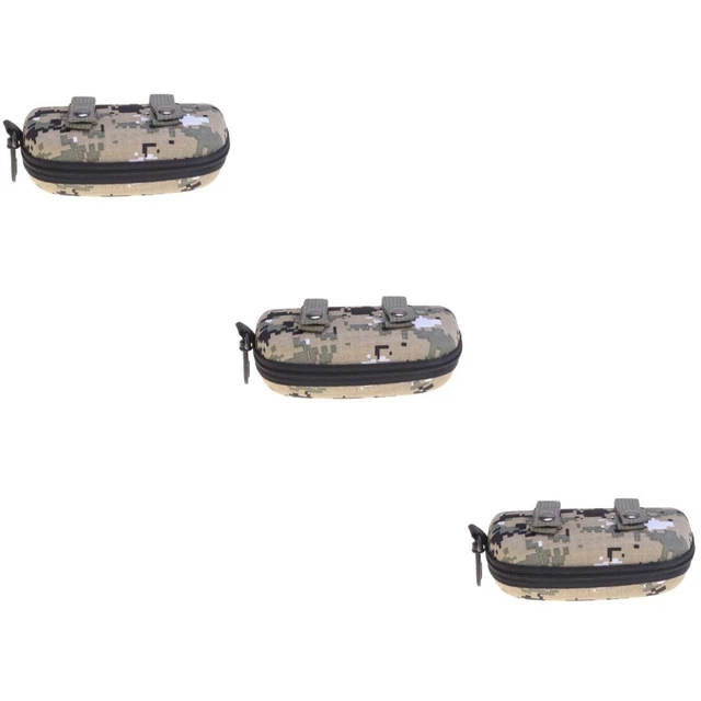 Set of 3 Zipper Glasses Case Travel Sunglasses Kids Container