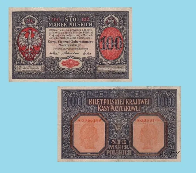 POLAND 100 MAREK 1916 -   Copy