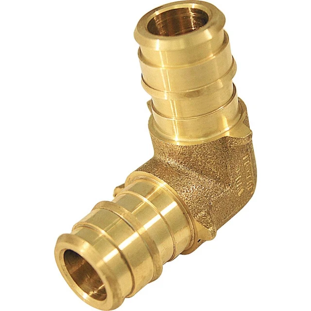 Conbraco 1/2 In. Barb x 3/4 In. Barb 90 Deg. Brass Reducing PEX Elbow, Type A